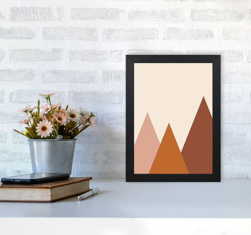 Autumn Rolly abstract Art Print by Pixy Paper A4 White Frame