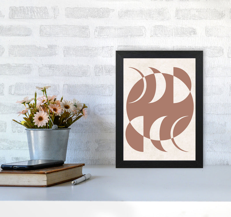 Autumn Moon Phases abstract Art Print by Pixy Paper A4 White Frame