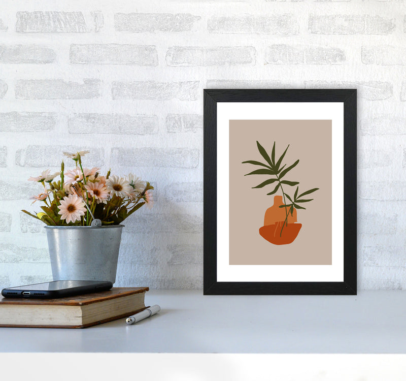 Autumn Plant abstract Art Print by Pixy Paper A4 White Frame