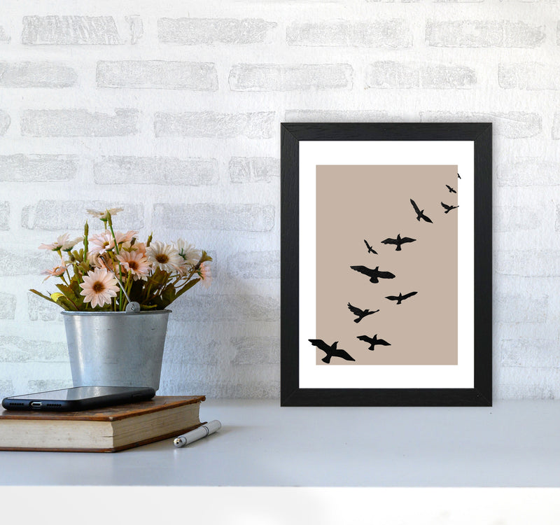 Autumn Skye abstract Art Print by Pixy Paper A4 White Frame