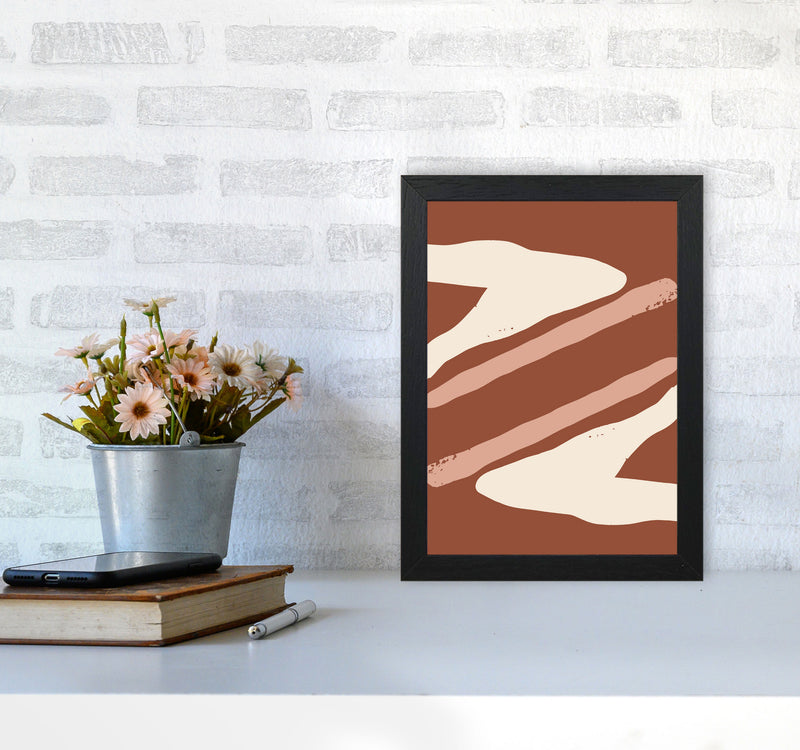 Autumn Hazel abstract Art Print by Pixy Paper A4 White Frame