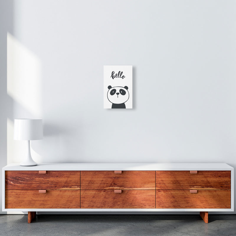Hello Panda Modern Print Animal Art Print A4 Canvas