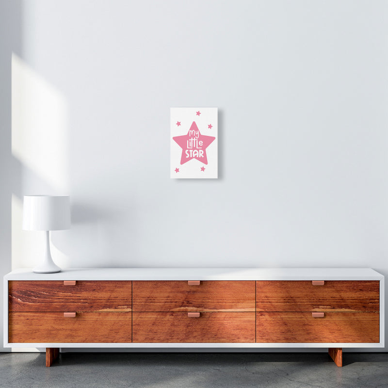 My Little Star Pink Framed Nursey Wall Art Print A4 Canvas