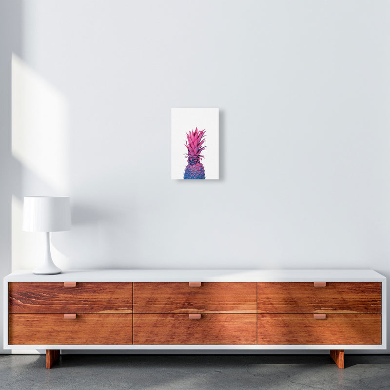 Purple And Blue Pineapple Modern Print A4 Canvas