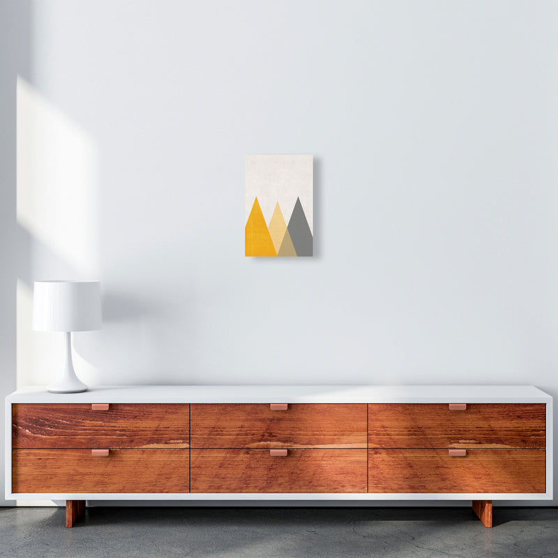 Mountains mustard Art Print by Pixy Paper A4 Canvas