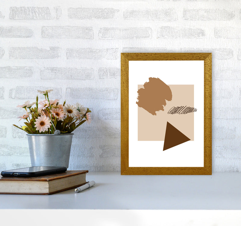 Taupe Square Mismatch Abstract Modern Print A4 Print Only