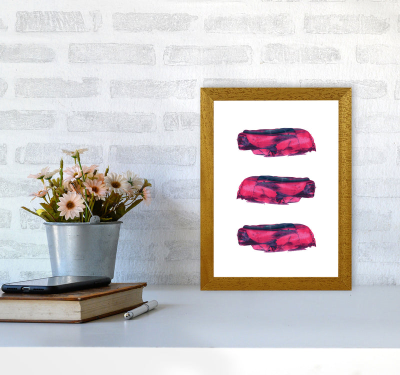 Pink And Purple Abstract Paint Strokes Modern Print A4 Print Only