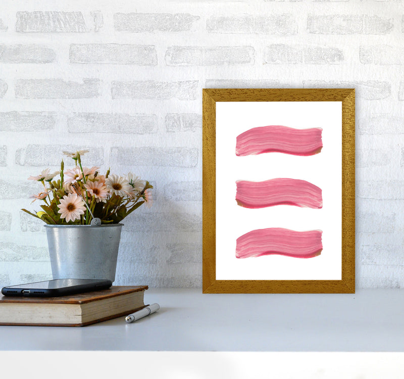 Light Pink Abstract Paint Strokes Modern Print A4 Print Only