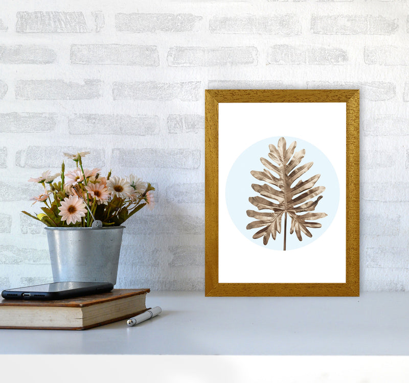 Abstract Blue Leaf Modern Print, Framed Botanical & Nature Art Print A4 Print Only