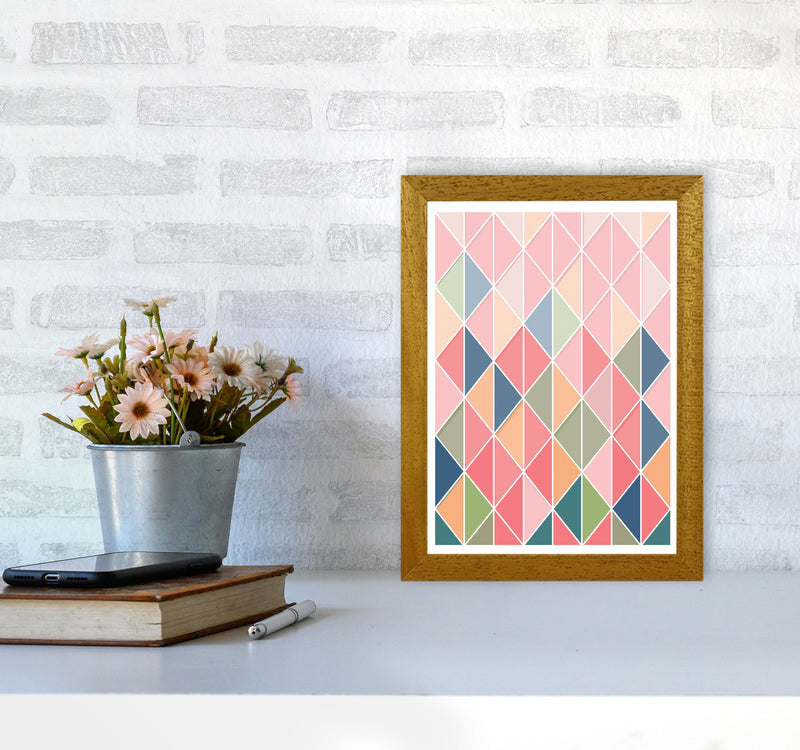 Full Colour Abstract Geo Modern Print A4 Print Only