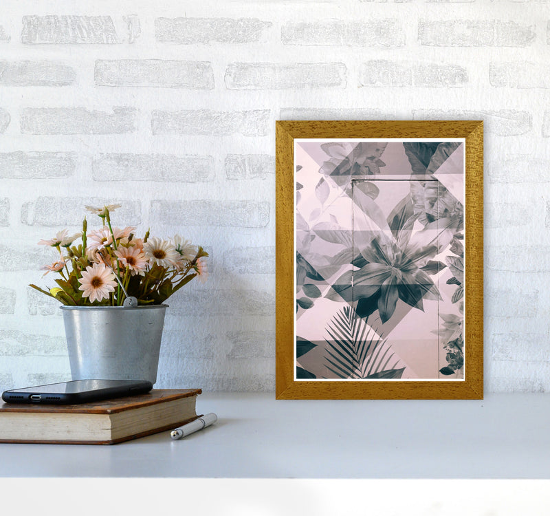 Abstract Retro Flower Pattern Modern Print A4 Print Only