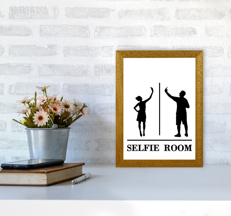 Selfie Room, Bathroom Modern Print, Framed Bathroom Wall Art A4 Print Only