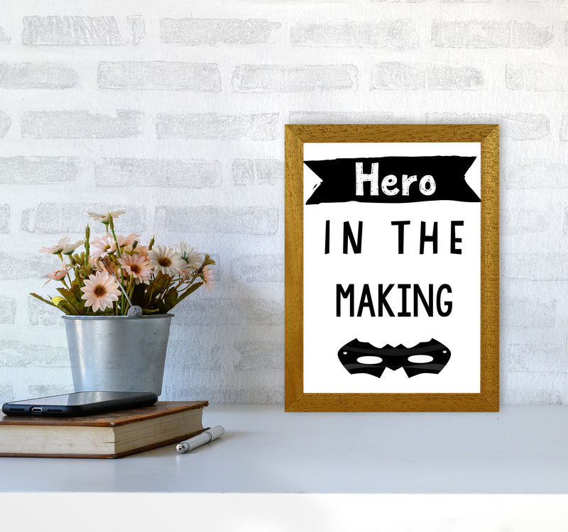 Hero In The Making Framed Nursey Wall Art Print A4 Print Only