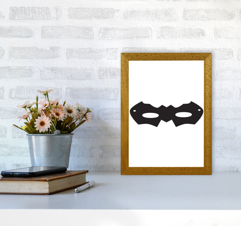 Superhero Mask Framed Nursey Wall Art Print A4 Print Only