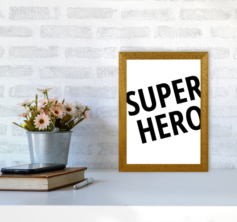 Superhero Framed Nursey Wall Art Print A4 Print Only