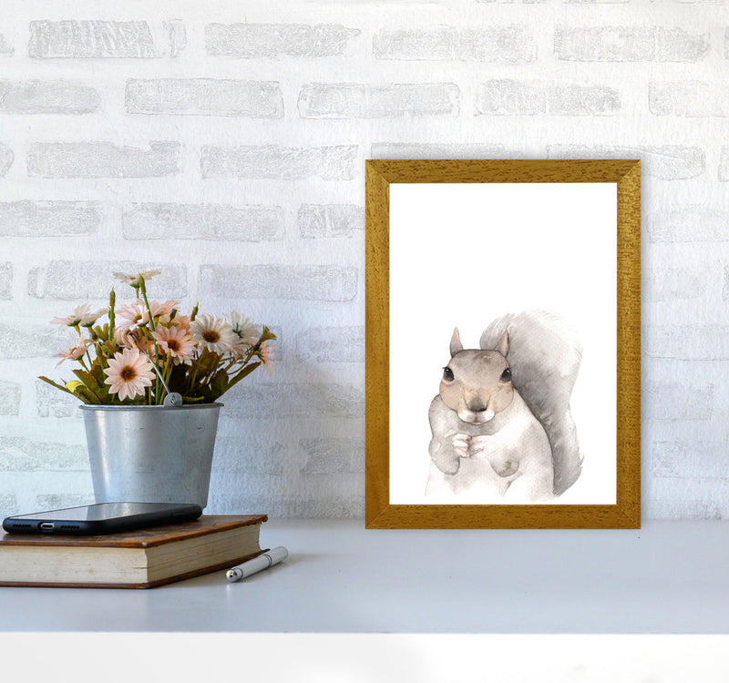 Forest Friends, Cute Squirrel Modern Print Animal Art Print A4 Print Only