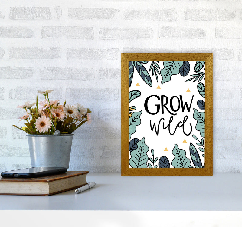 Grow Wild Floral Modern Print, Framed Kitchen Wall Art A4 Print Only