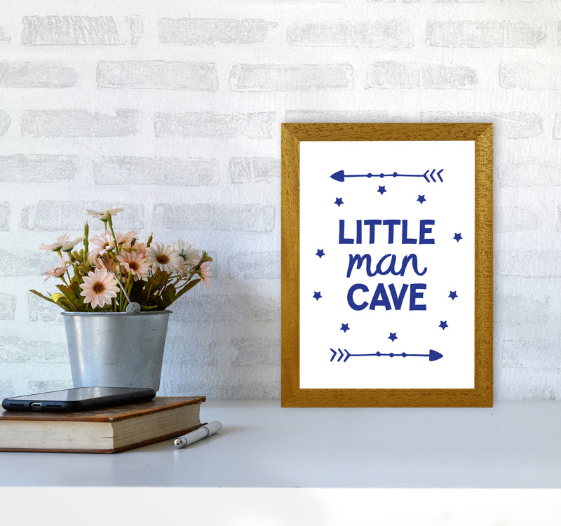 Little Man Cave Navy Arrows Framed Nursey Wall Art Print A4 Print Only