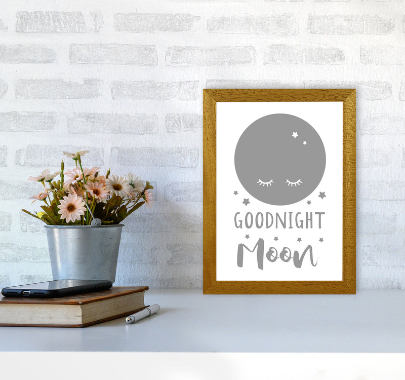 Goodnight Moon Grey Framed Nursey Wall Art Print A4 Print Only