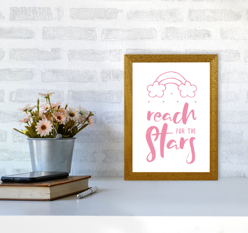 Reach For The Stars Pink Modern Print A4 Print Only