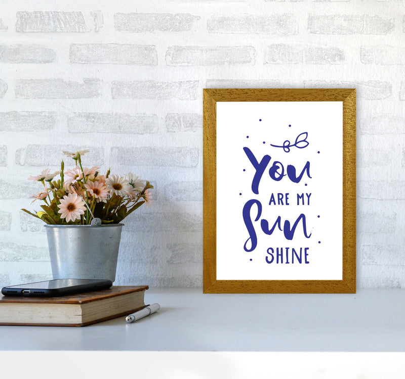 You Are My Sunshine Navy Modern Print A4 Print Only