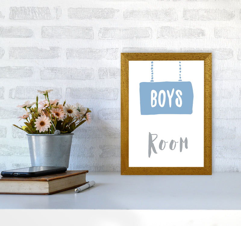 Boys Room Blue Framed Nursey Wall Art Print A4 Print Only