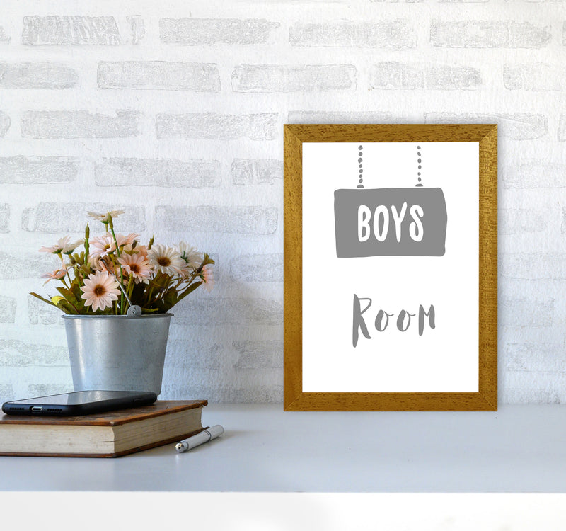 Boys Room Grey Framed Nursey Wall Art Print A4 Print Only