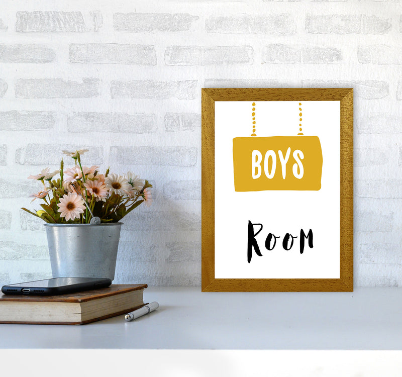 Boys Room Mustard Framed Nursey Wall Art Print A4 Print Only