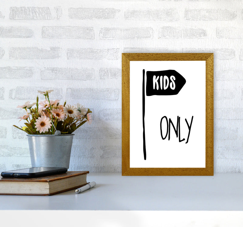Kids Only Black Framed Nursey Wall Art Print A4 Print Only