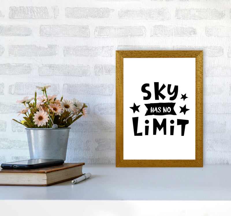 Sky Has No Limit Framed Nursey Wall Art Print A4 Print Only