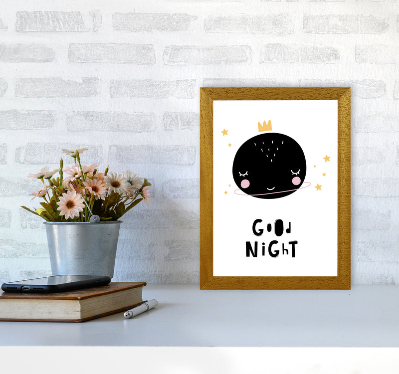 Good Night Planet Framed Nursey Wall Art Print A4 Print Only