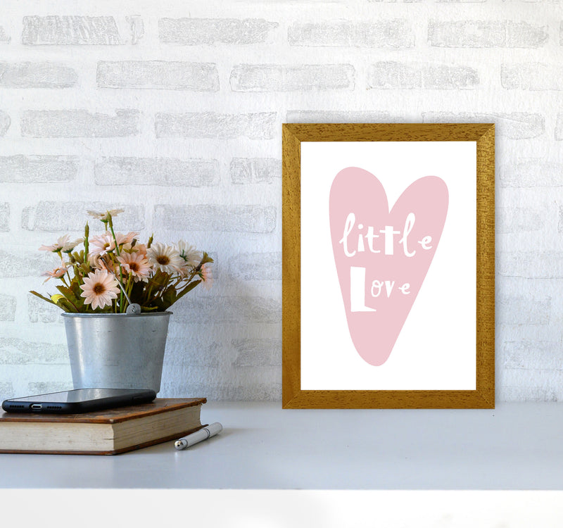 Little Love Heart Framed Nursey Wall Art Print A4 Print Only