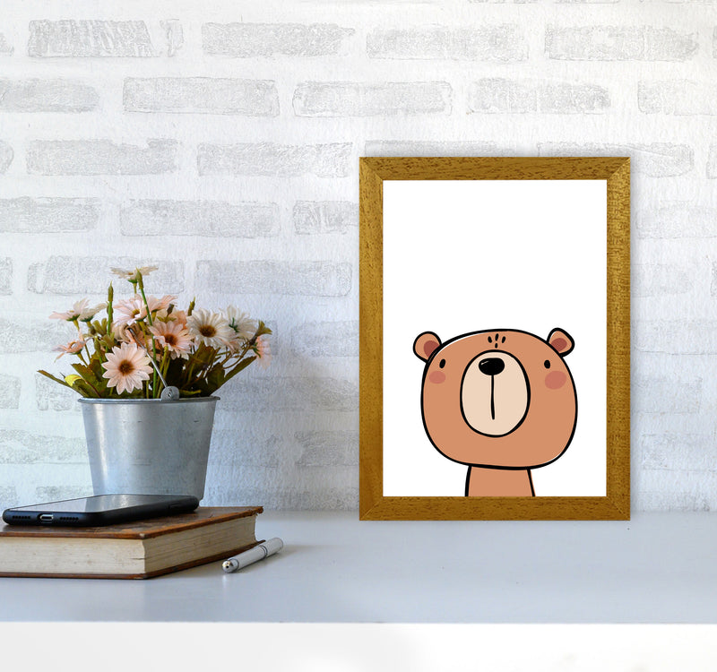 Brown Bear Modern Print Animal Art Print A4 Print Only