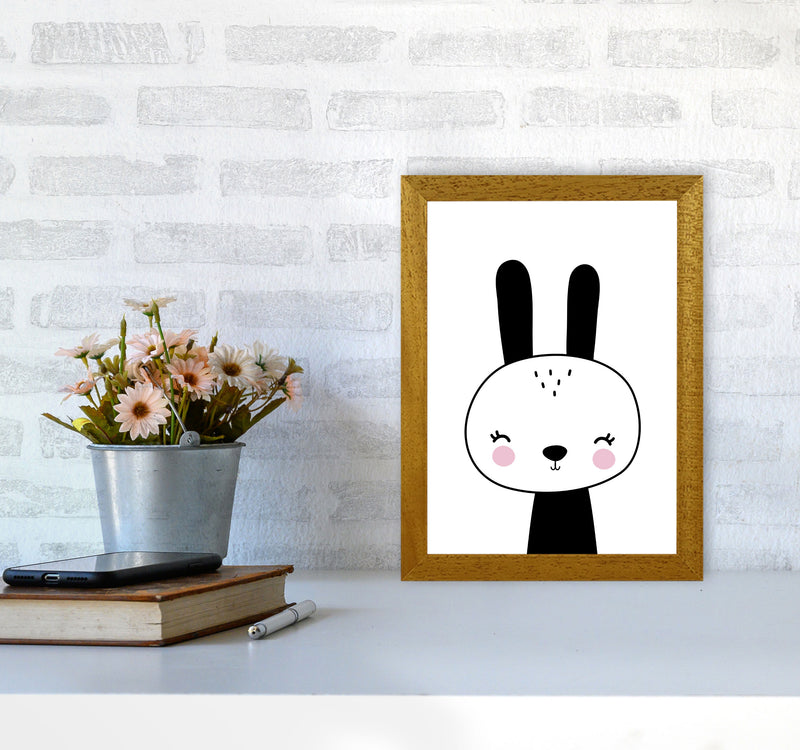 Black And White Scandi Bunny Modern Print Animal Art Print A4 Print Only
