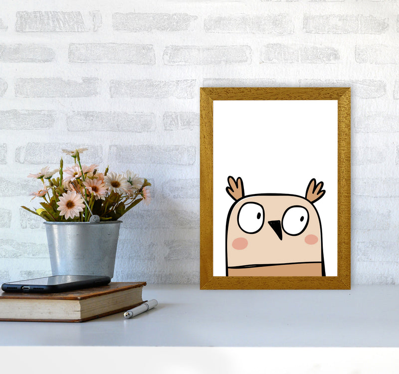 Scandi Owl Framed Nursey Wall Art Print A4 Print Only