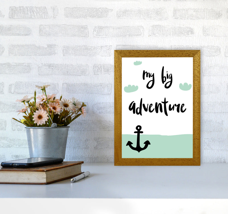 My Big Adventure Framed Typography Wall Art Print A4 Print Only