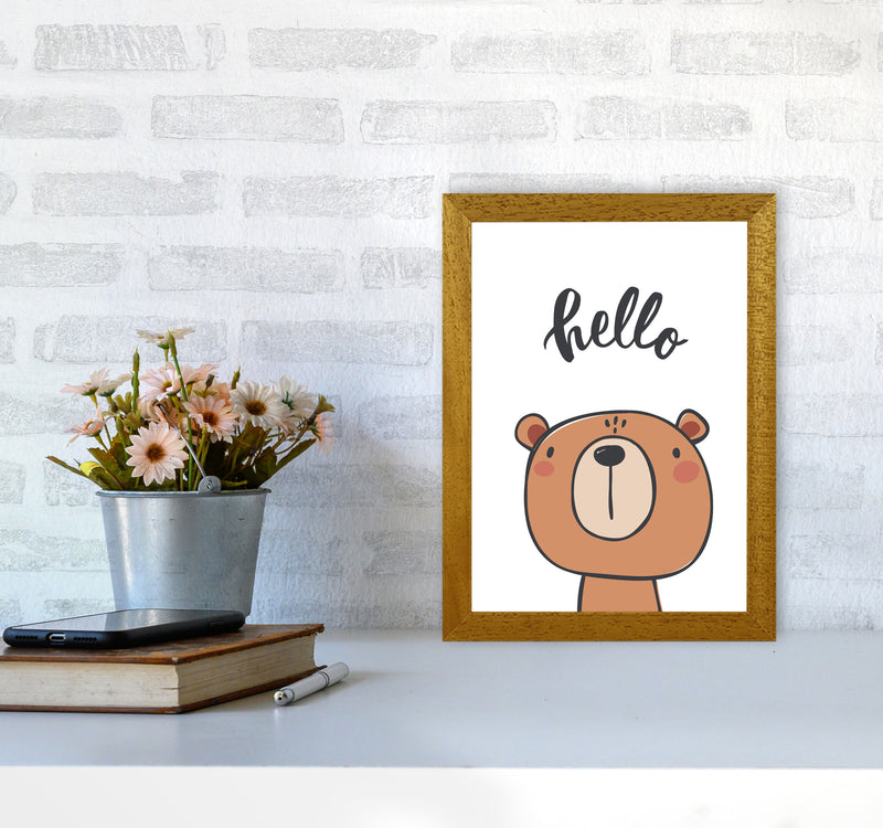 Hello Bear Modern Print Animal Art Print A4 Print Only