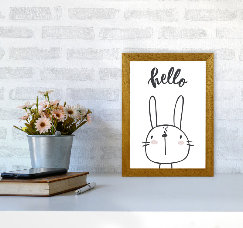Hello Bunny Modern Print Animal Art Print A4 Print Only