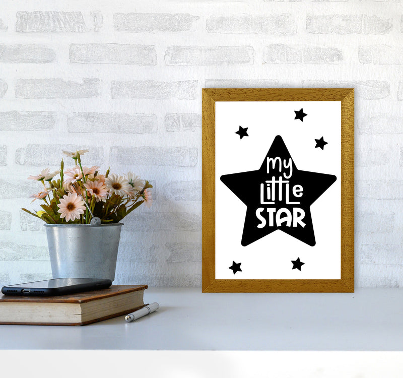 My Little Star Black Framed Nursey Wall Art Print A4 Print Only