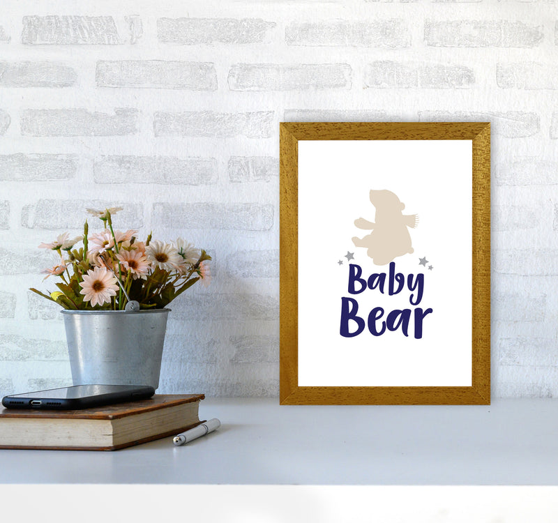 Baby Bear Framed Nursey Wall Art Print A4 Print Only