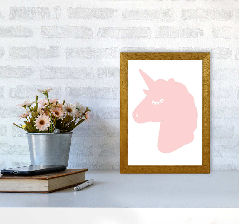 Pink Unicorn Head Modern Print Animal Art Print A4 Print Only