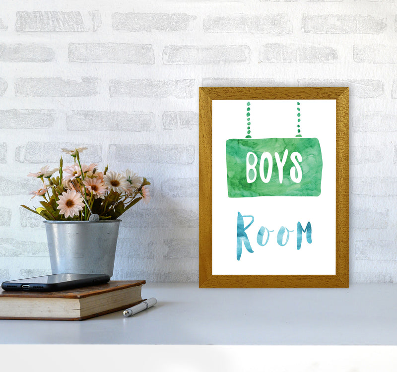 Boys Room Watercolour Framed Nursey Wall Art Print A4 Print Only
