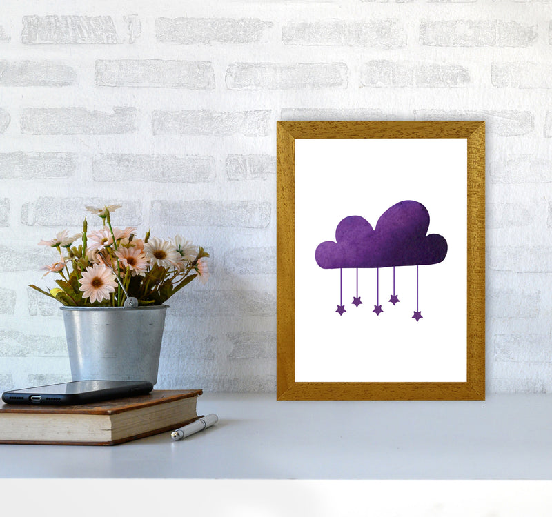 Purple Cloud Watercolour Modern Print A4 Print Only