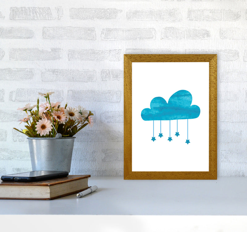 Turquoise Cloud Watercolour Modern Print A4 Print Only