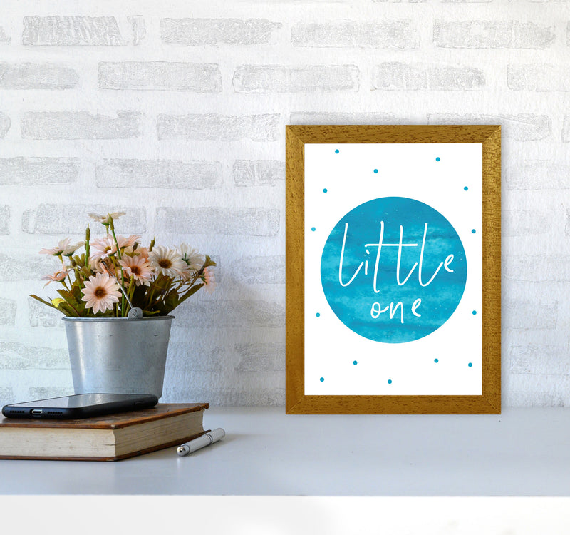 Little One Turquoise Watercolour Modern Print A4 Print Only