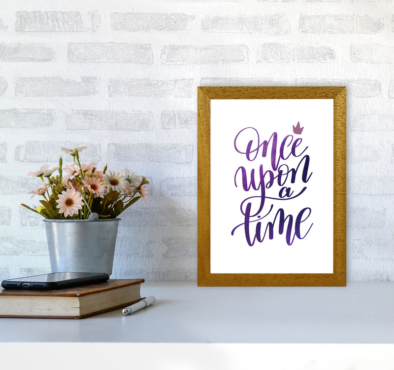 Once Upon A Time Purple Watercolour Modern Print A4 Print Only