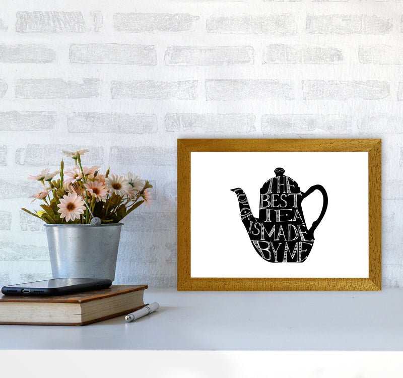 The Best Tea Modern Print, Framed Kitchen Wall Art A4 Print Only
