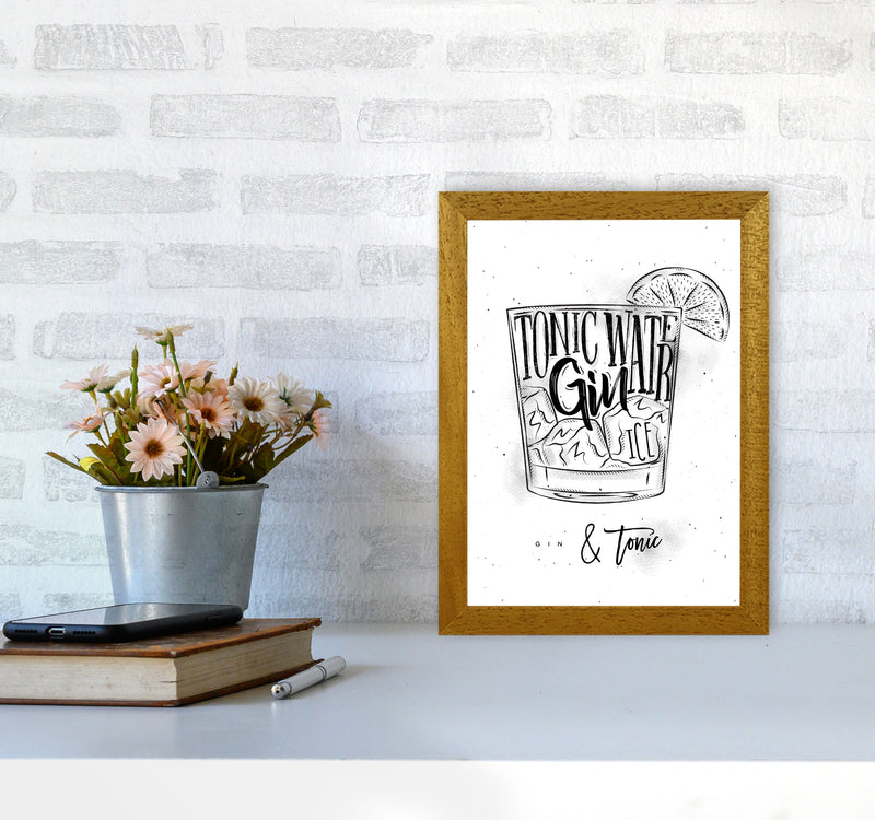 Gin And Tonic Modern Print, Framed Kitchen Wall Art A4 Print Only