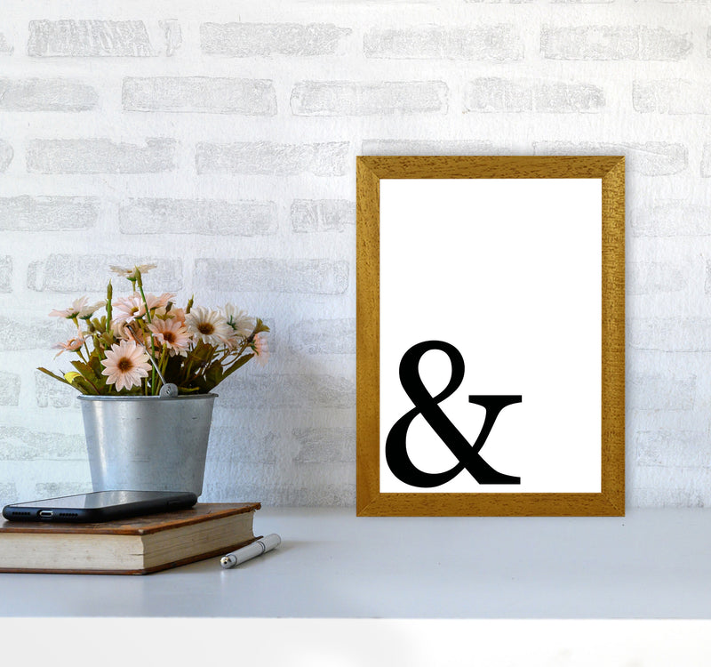 Ampersand Framed Typography Wall Art Print A4 Print Only