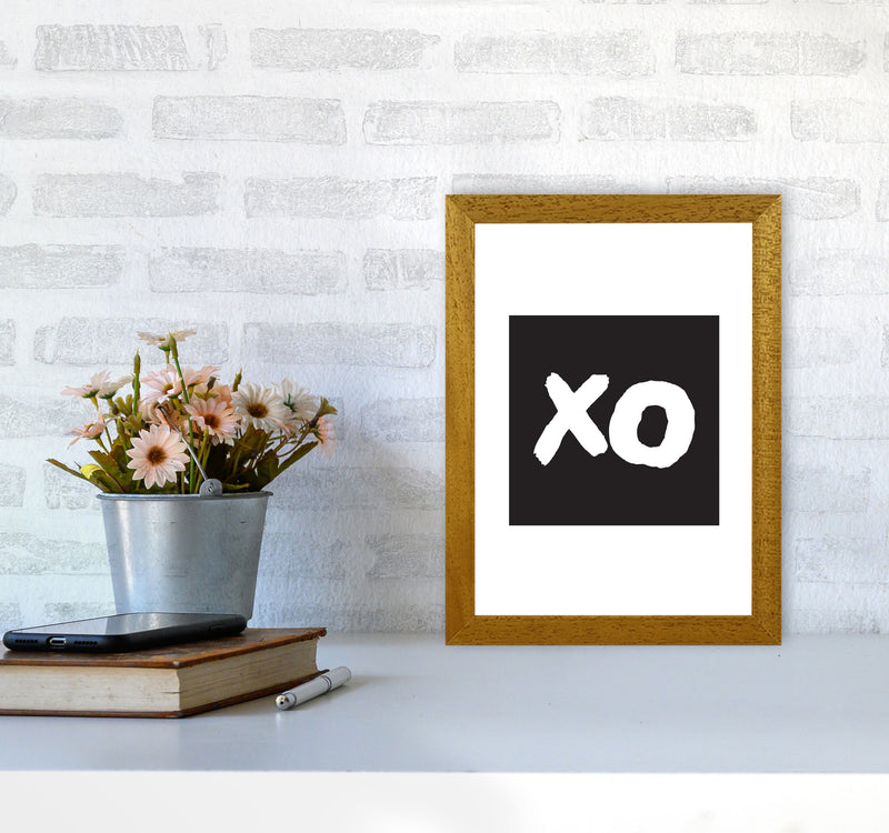 XO Black Square Modern Print A4 Print Only